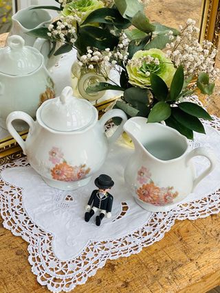 Azucarero  lechera de porcelana francesa CNP