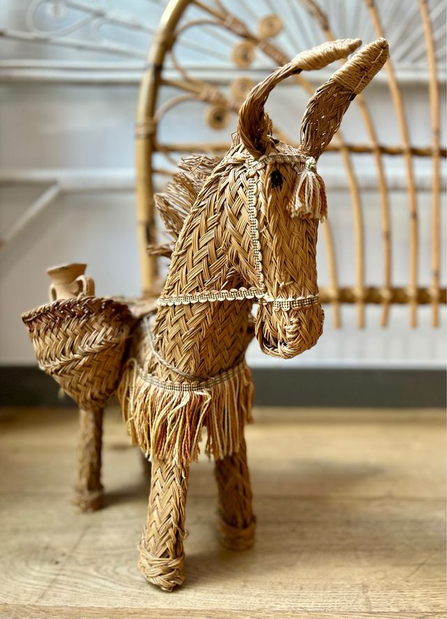 Burrito decorativo vintage di Esparto anni '70