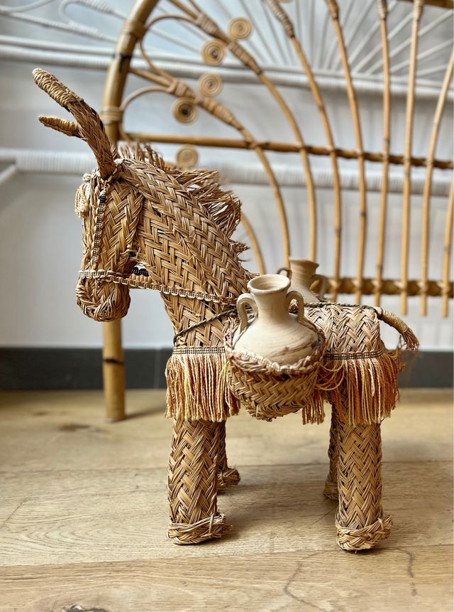 Burrito decorativo vintage di Esparto anni '70