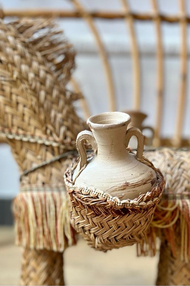 Burrito decorativo vintage di Esparto anni '70