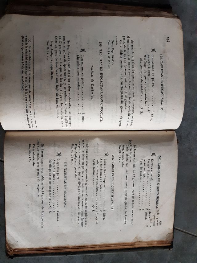 Libro antiguo. Código medicamentos.