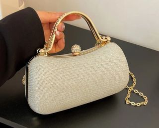 Bolso mano plata