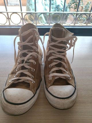 Converse marrones tela