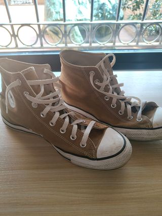 Converse marrones tela