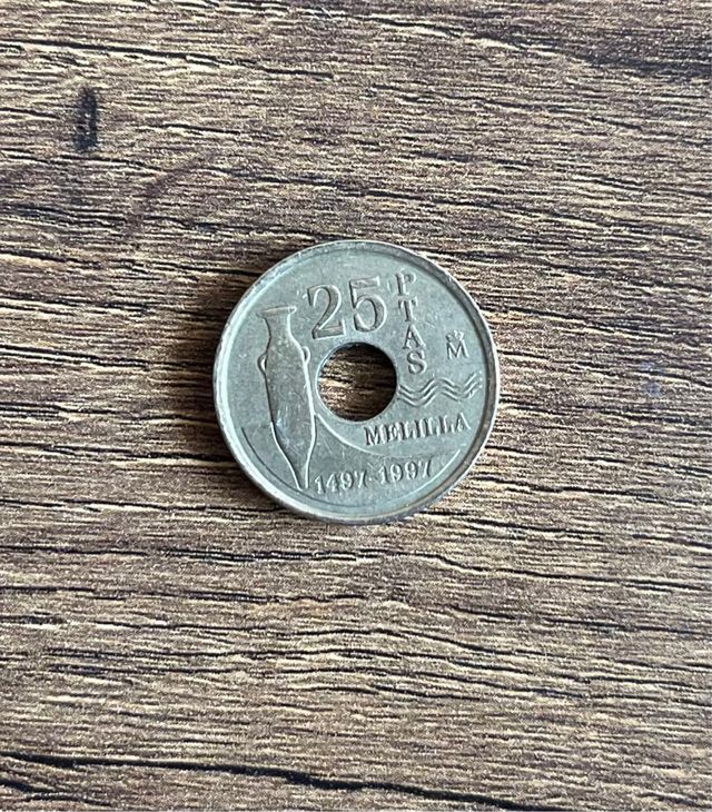 Moneda 25 ptas. año 1997