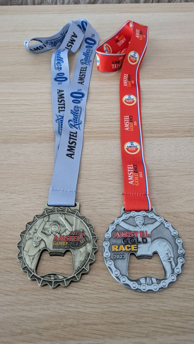 Medallas Amstel Gold Race año 2017 y año 2023