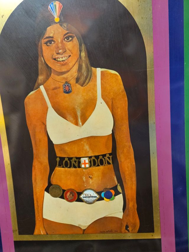 CARTEL METALICO BABE RAINBOW 1968 PETER BLAKE ORIG