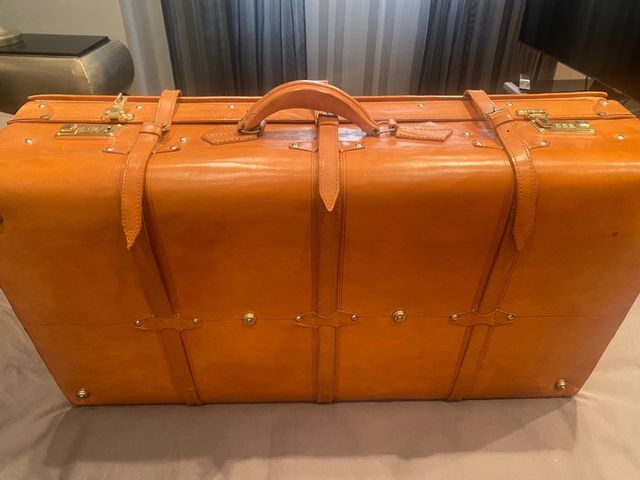 Maleta de viaje grande de cuero sin usar