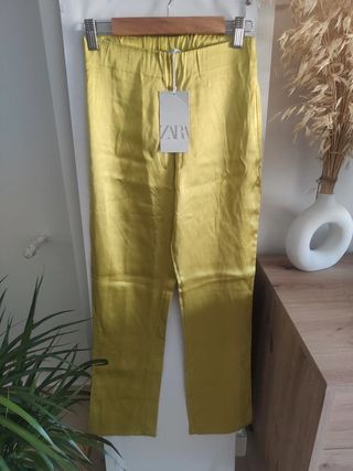Pantalones Zara satinado eventos primavera verano