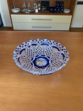 Cuenco y Florero de cristal Alemán, Nordböhm,s.XX