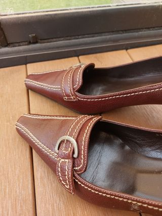 Zapatos tacon marrones