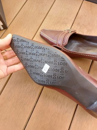 Zapatos tacon marrones