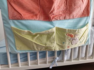 Organizador pañales y juguetes cuna o cambiador