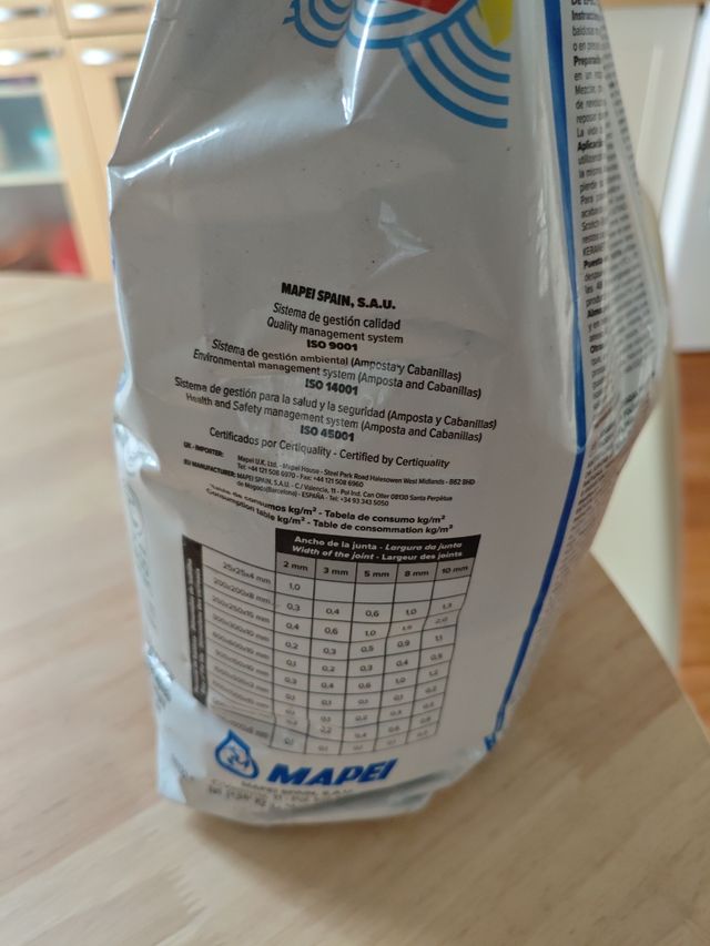 mortero debrejuntadora flexible, ultracolor plus.