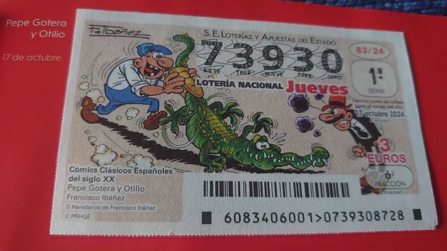 Décimo , lotería ,de Ibañez