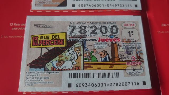 Décimo , lotería ,de Ibañez