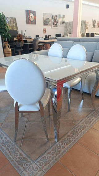 MESA COMEDOR MAS 6 SILLAS VANGUARDIA - OFERTA