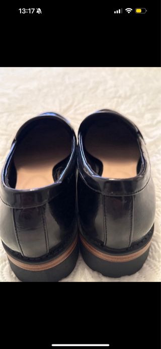 Loafers piel vegana negros talla 37