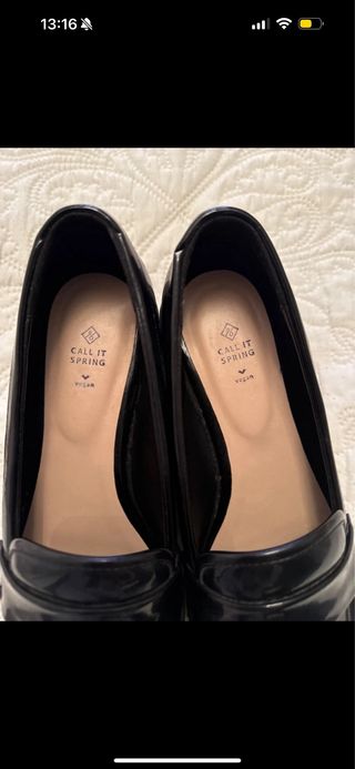 Loafers piel vegana negros talla 37