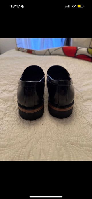 Loafers piel vegana negros talla 37