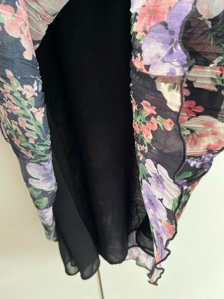 Vestido flores gasa Massimo Dutti. talla xs