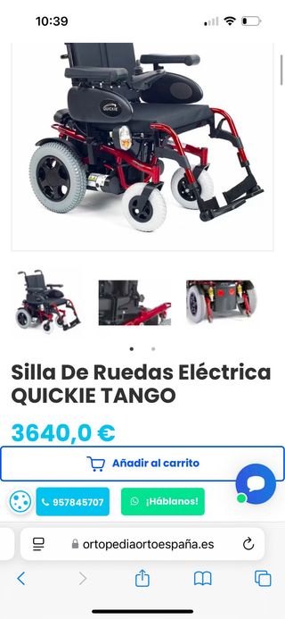 Silla electrica movilidad reducida.