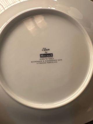 Vajilla blanca porcelana Elan