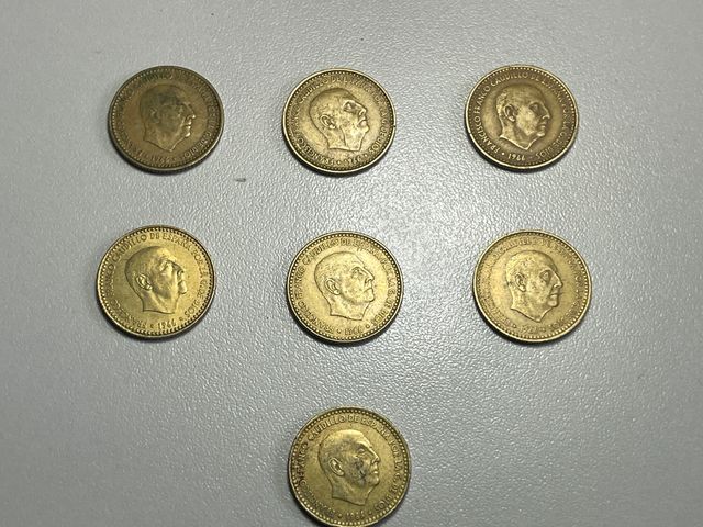 Lote completo de 1 peseta 1966 (Franco) – Estrella