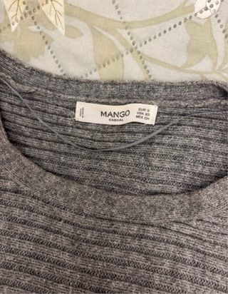 Jersey de punto gris oversize de Mango