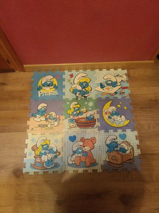 Tatami puzzle suelo niños pitufos