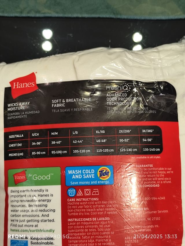 CAMISETAS AMERICANAS HANES