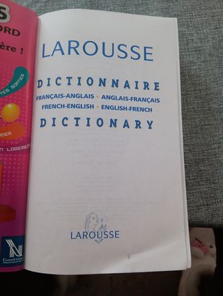 Diccionario/ Français/inglés.  Inglés/Français.