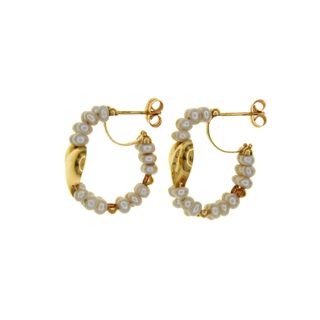 SKU:68960-Pendientes corazón de perlas en oro 18k