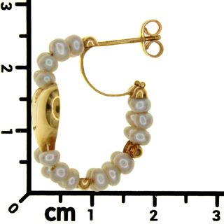 SKU:68960-Pendientes corazón de perlas en oro 18k