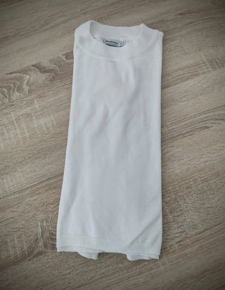Jersey punto, blanco, Stradivarius