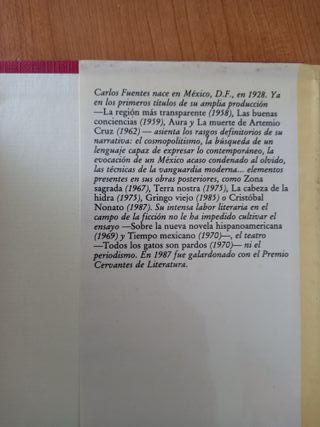Libro Gringo Viejo Carlos Fuentes