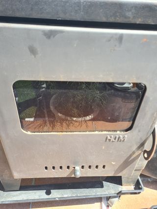 Estufa de leña con horno