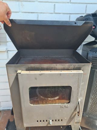Estufa de leña con horno