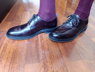 ZAPATOS HOMBRE PIEL COLOR BURDEOS