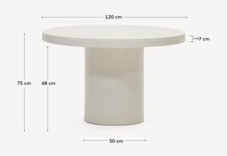 Kave home - Tavolo rotondo per esterni