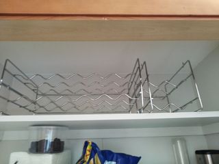 Estante botellero x 3 metal inox.