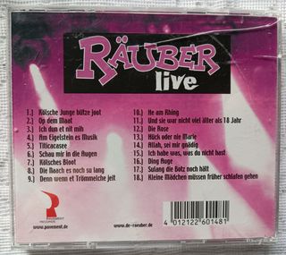 Räuber Live. CD 2007 Pop Schlager
