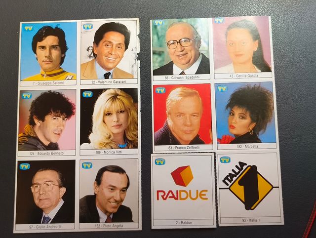 89 figurine panini TV sorrisi e canzoni 