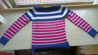 Jersey de azul, rosa y blanco