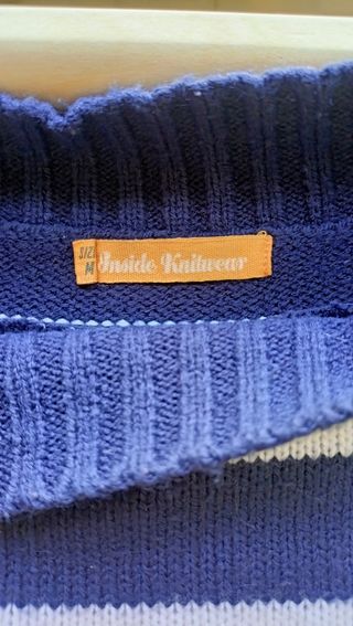 Jersey de azul, rosa y blanco