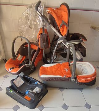 Conjunto cochecito,silla coche y capazo Peg Perego