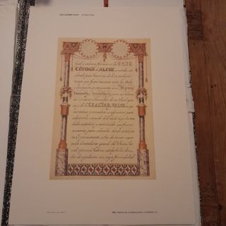 Reproducción Título Leal Ciudad Alcoy año 1844
