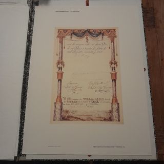 Reproducción Título Leal Ciudad Alcoy año 1844