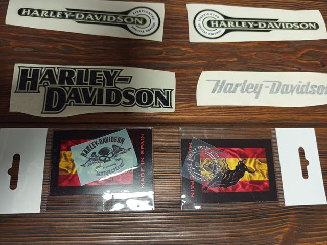 Lote pegatinas Harley-Davidson en metal y vinilo