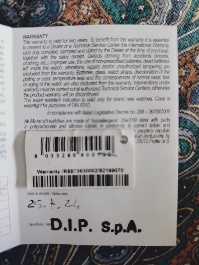 Orologio uomo Maserati .